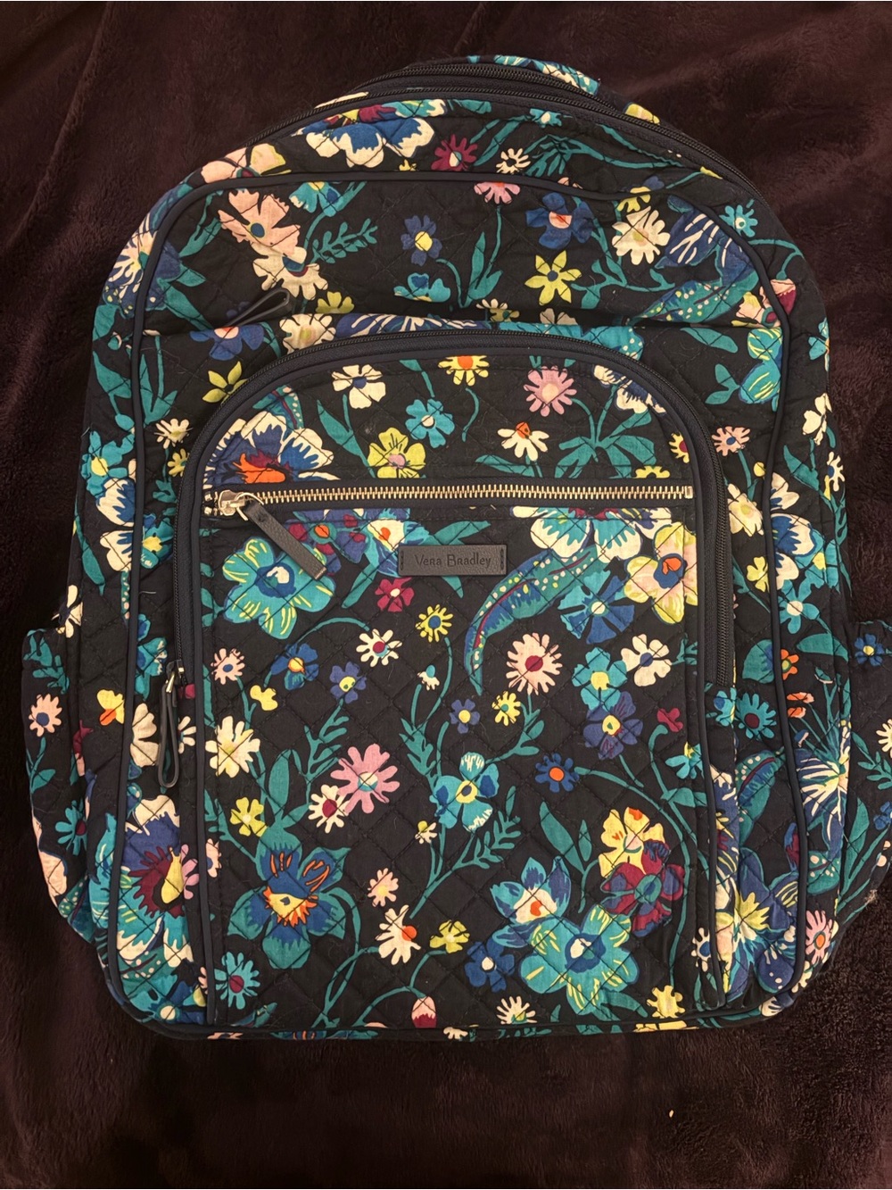 Vera Bradley Essential Backpack Moonlight Garden Floral Like New